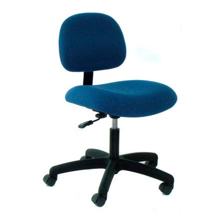 Industrial Seating Heavy Duty Fabric Chair with Nylon Base Blue PL12-F BLUE-311